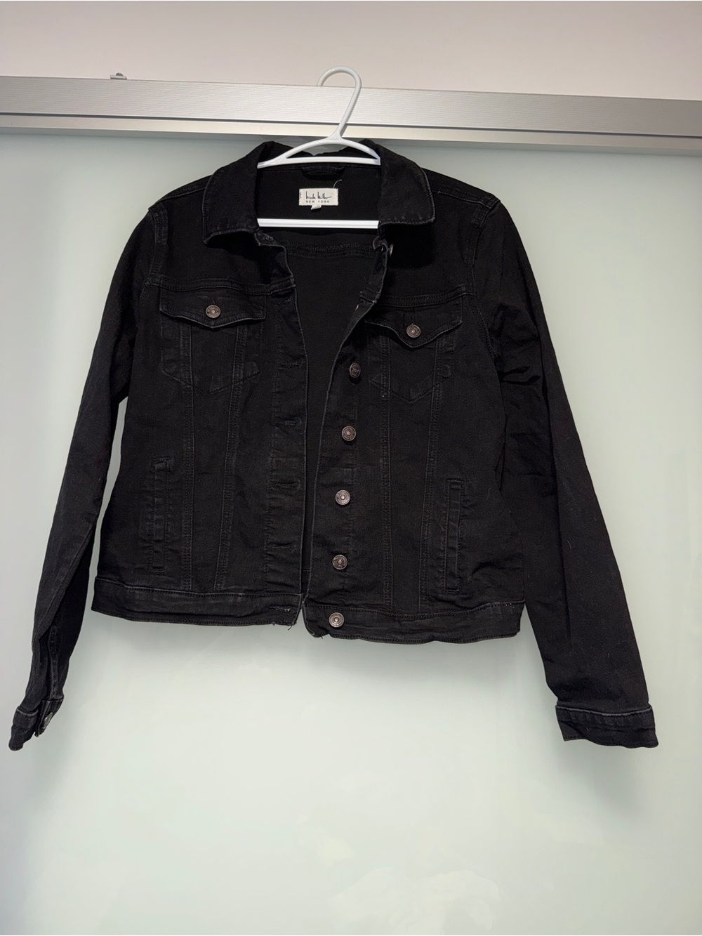 Black Jean Jacket by Nicole Miller size M